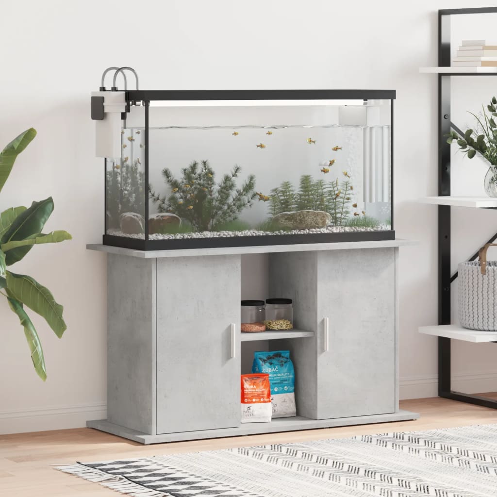 vidaXL Stojak pod akwarium Betonowy Szary 101x41x58 cm Drewno konstrukcyjne