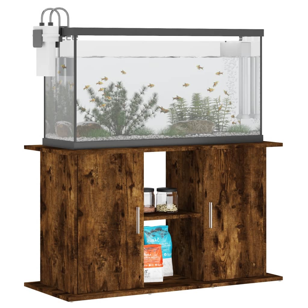 vidaXL Szafka pod akwarium, przydymiony dąb, 101x41x58 cm