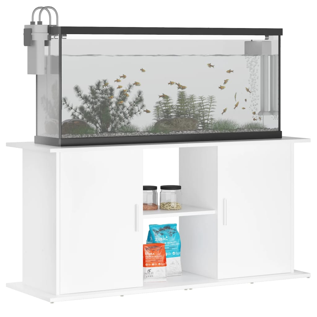 vidaXL Szafka pod akwarium, biała, 121x41x58 cm