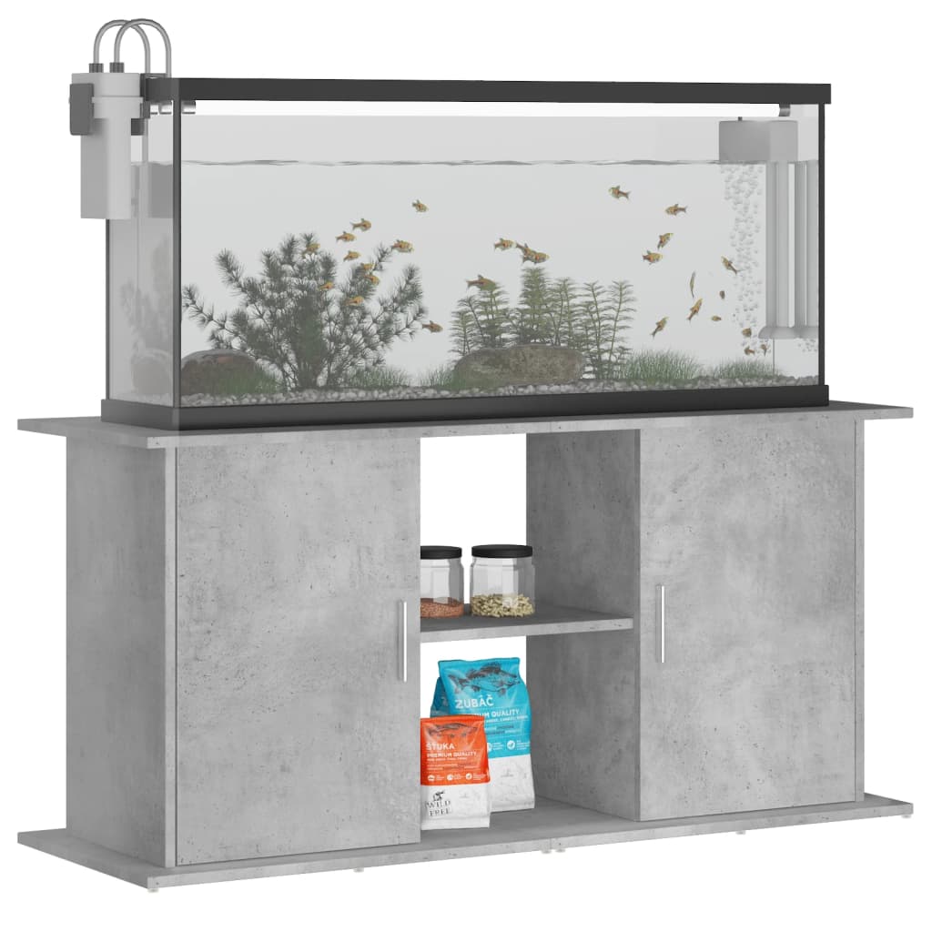 vidaXL Stojak pod akwarium Betonowy Szary 121x41x58 cm Drewno konstrukcyjne