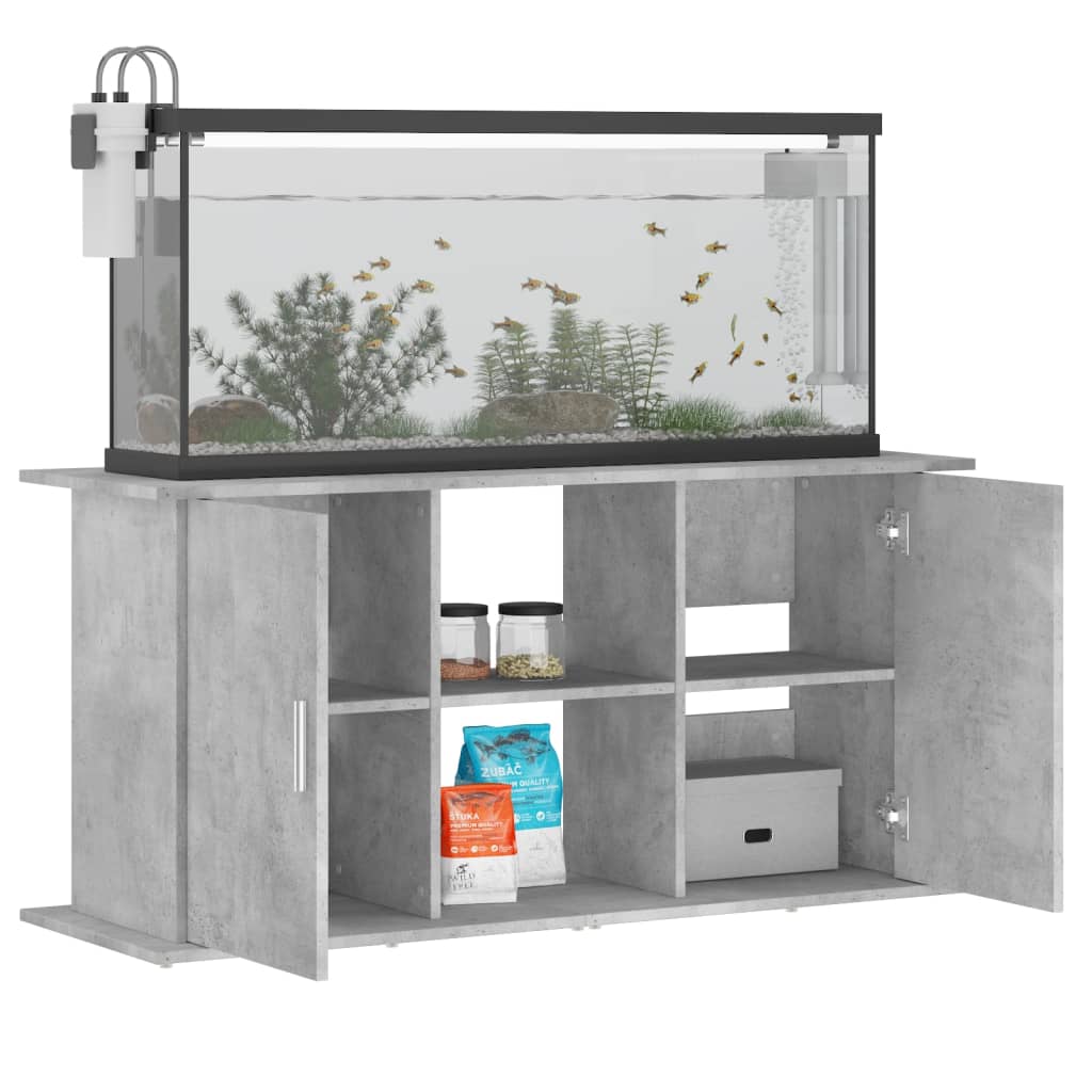 vidaXL Stojak pod akwarium Betonowy Szary 121x41x58 cm Drewno konstrukcyjne