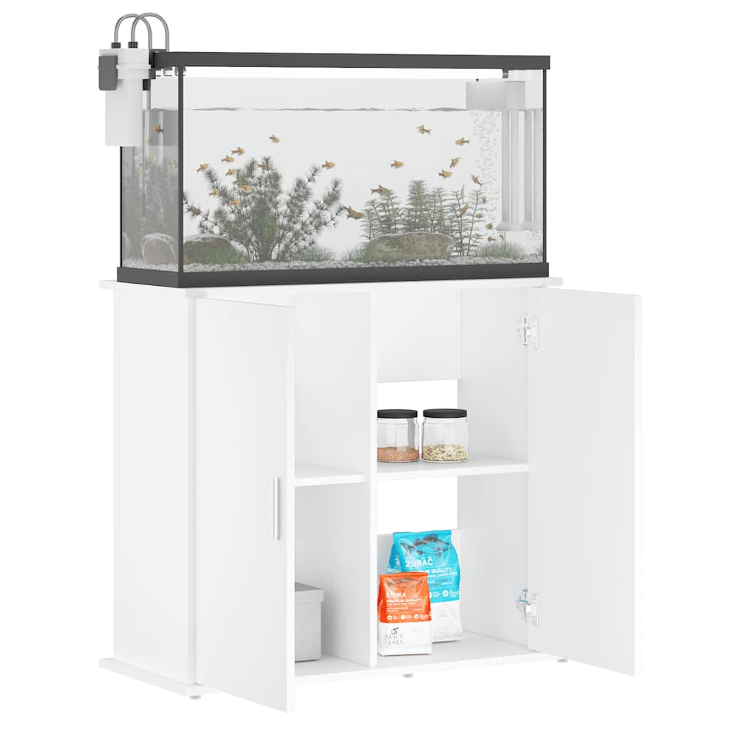 vidaXL Szafka pod akwarium, biała, 81x36x73cm, materiał drewnopochodny