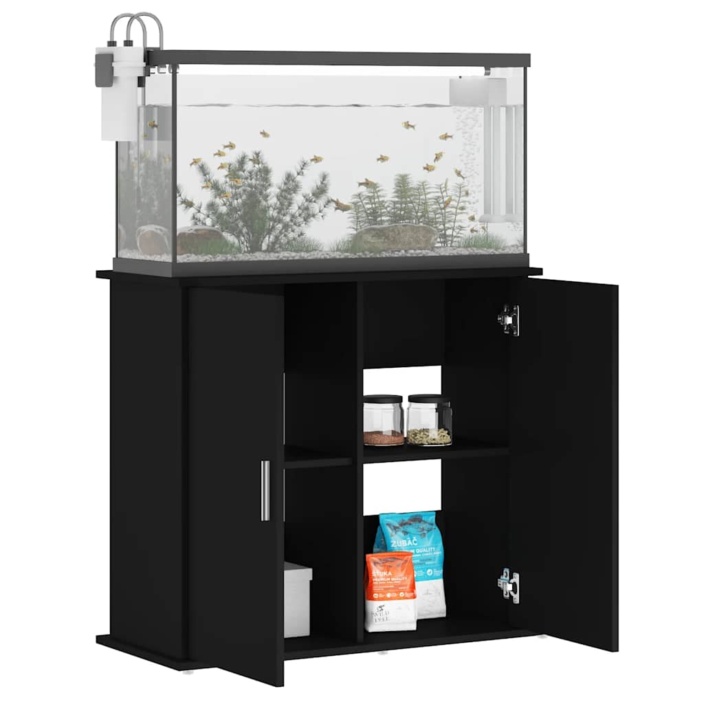 vidaXL Szafka pod akwarium, czarna, 81x36x73 cm