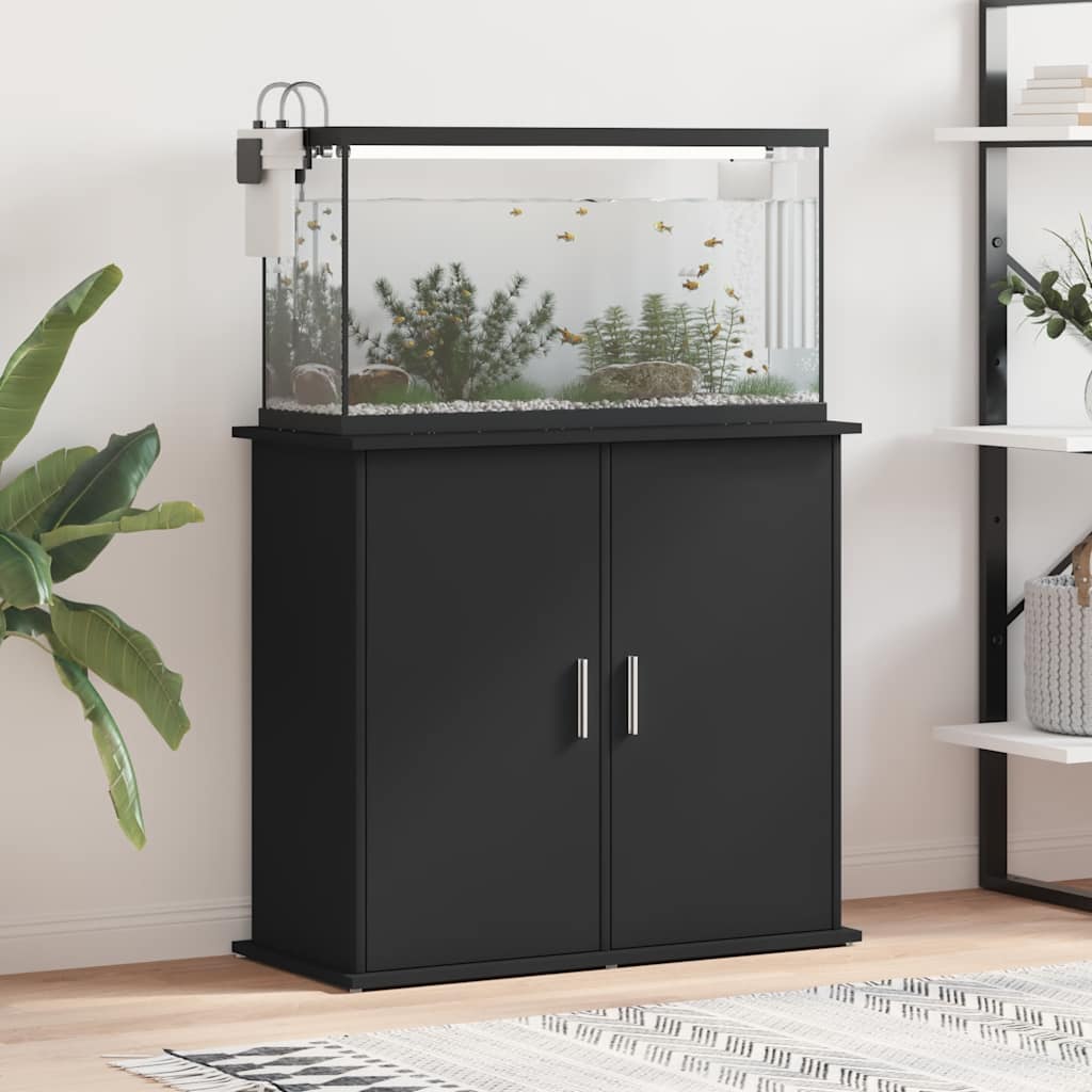 vidaXL Szafka pod akwarium, czarna, 81x36x73 cm