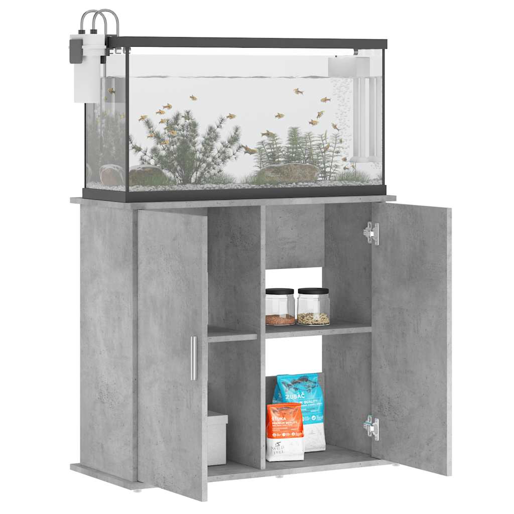 vidaXL Stojak pod akwarium Betonowy Szary 81x36x73 cm Drewno konstrukcyjne