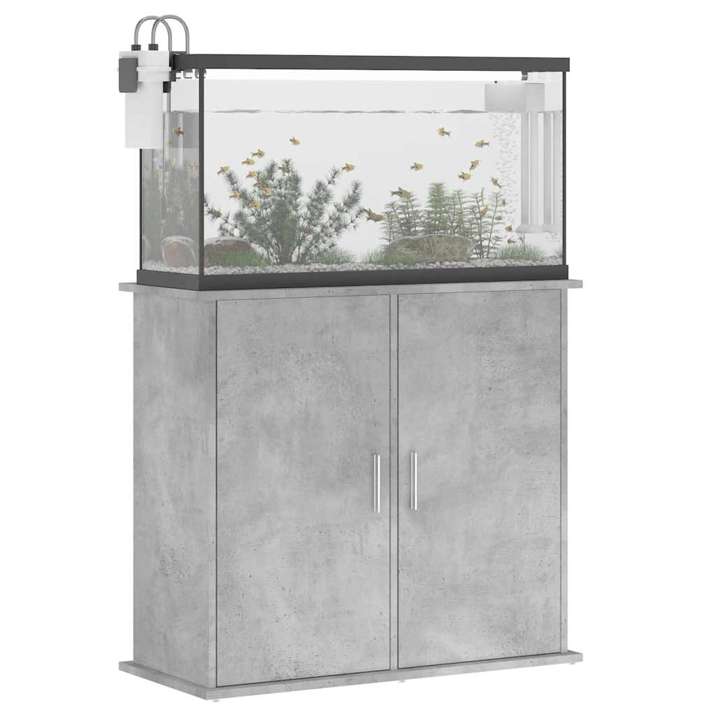 vidaXL Stojak pod akwarium Betonowy Szary 81x36x73 cm Drewno konstrukcyjne