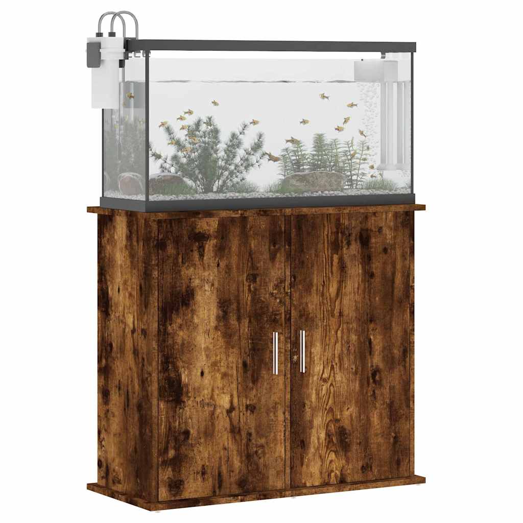 vidaXL Szafka pod akwarium, przydymiony dąb, 81x36x73 cm