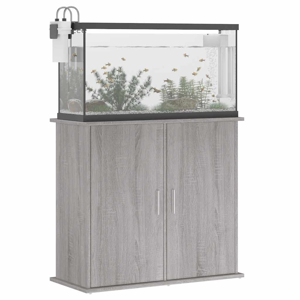 vidaXL Szafka pod akwarium, szary dąb sonoma, 81x36x73 cm