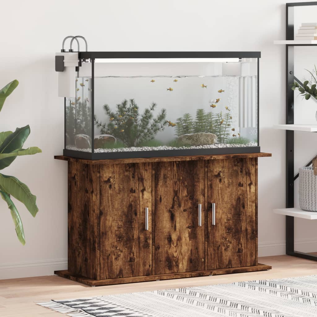 vidaXL Szafka pod akwarium, przydymiony dąb, 101x41x58 cm