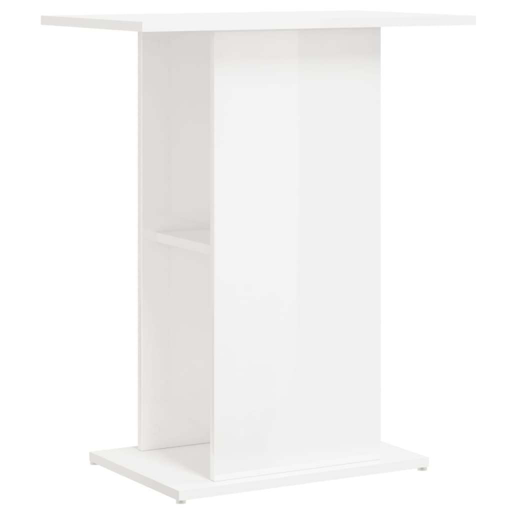 vidaXL Szafka pod akwarium, biała na wysoki połysk, 60,5x36x72,5 cm