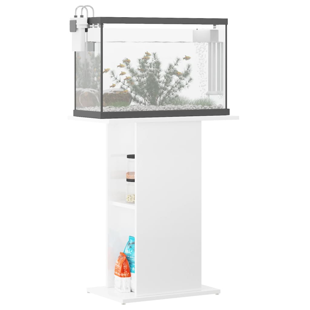 vidaXL Szafka pod akwarium, biała na wysoki połysk, 60,5x36x72,5 cm