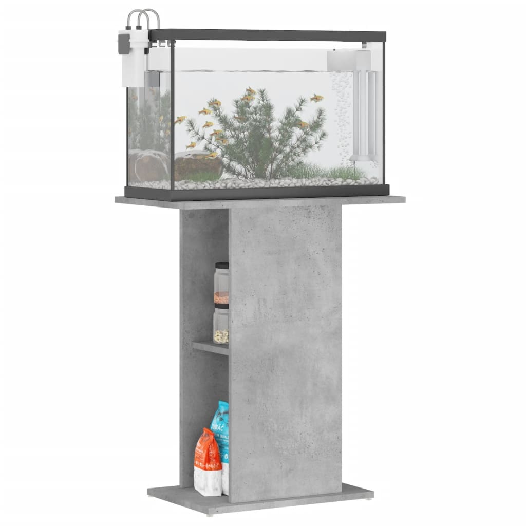vidaXL Stojak pod akwarium Betonowy Szary 60,5x36x72,5 cm Drewno konstrukcyjne