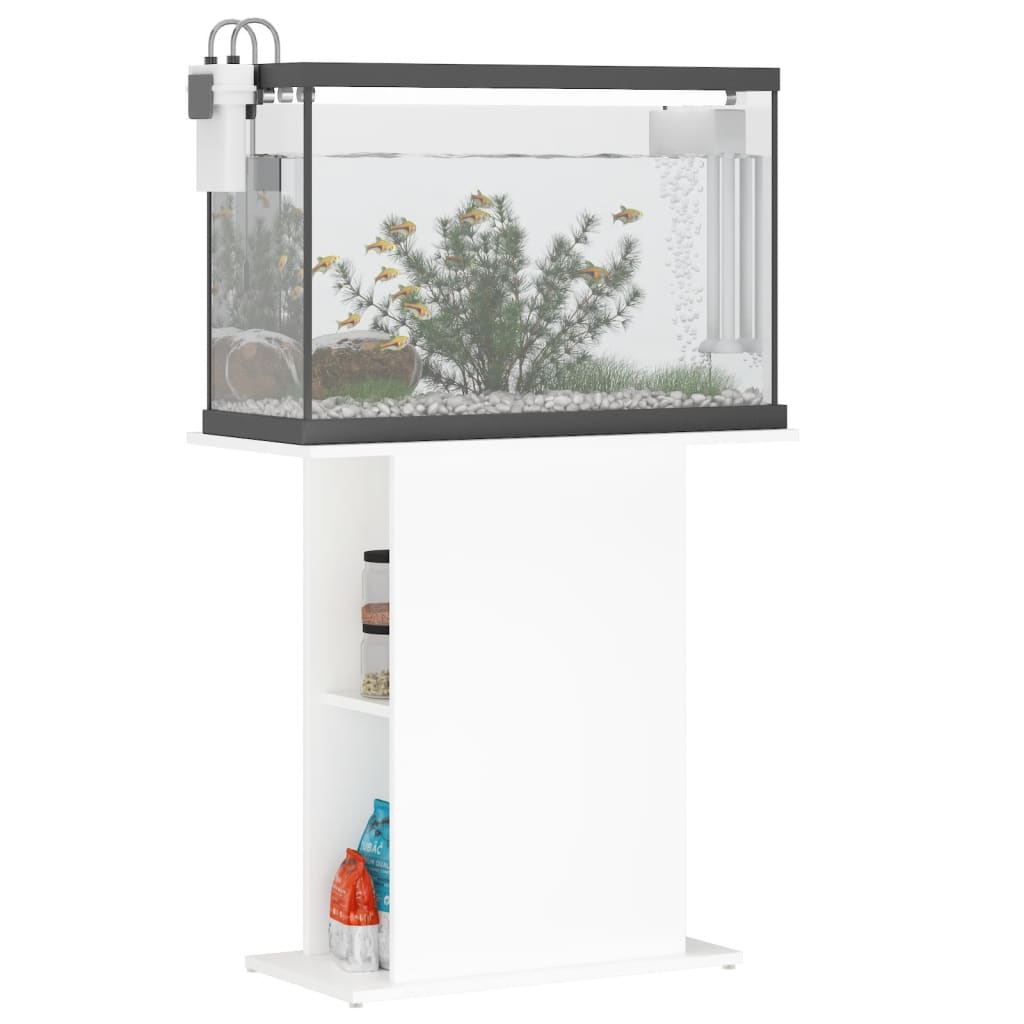 vidaXL Stojak pod akwarium biały 75x36x72,5 cm Drewno konstrukcyjne