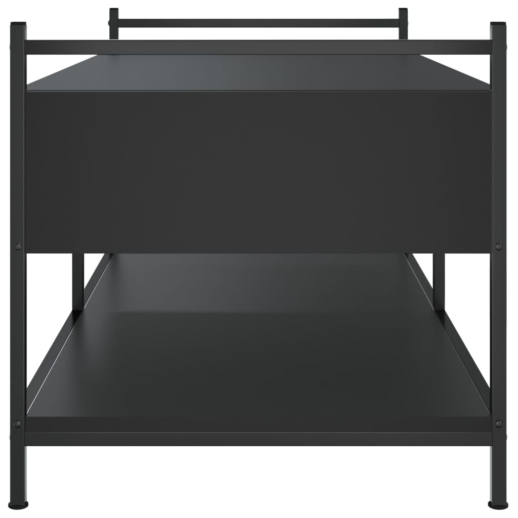 vidaXL Stolik kawowy, czarny, 99x50x50 cm, materiał drewnopochodny