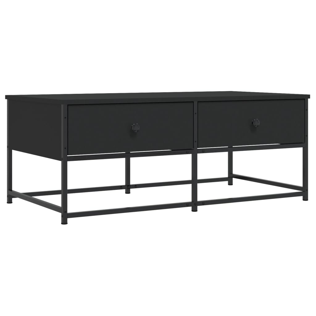 vidaXL Stolik kawowy, czarny 100x51x40 cm, materiał drewnopochodny