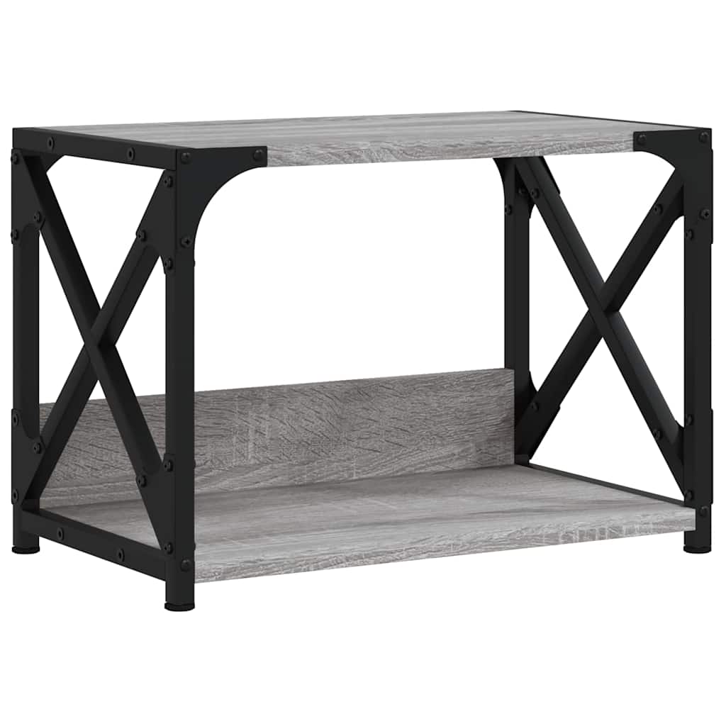 vidaXL Stojak pod drukarkę, 2-poziomowy szary dąb sonoma 44x26x31,5 cm