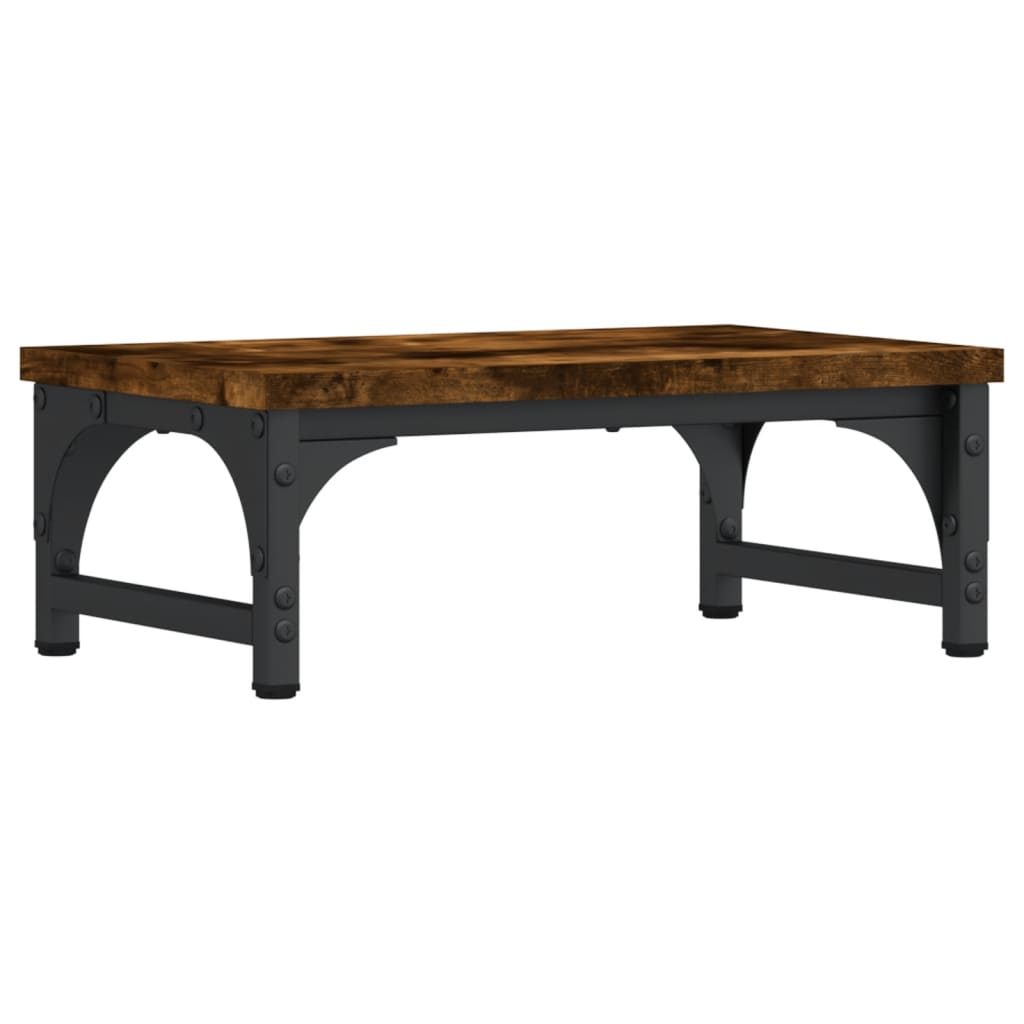 vidaXL Podstawka pod monitor, przydymiony dąb, 37x23x14 cm