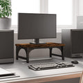 vidaXL Podstawka pod monitor, przydymiony dąb, 37x23x14 cm