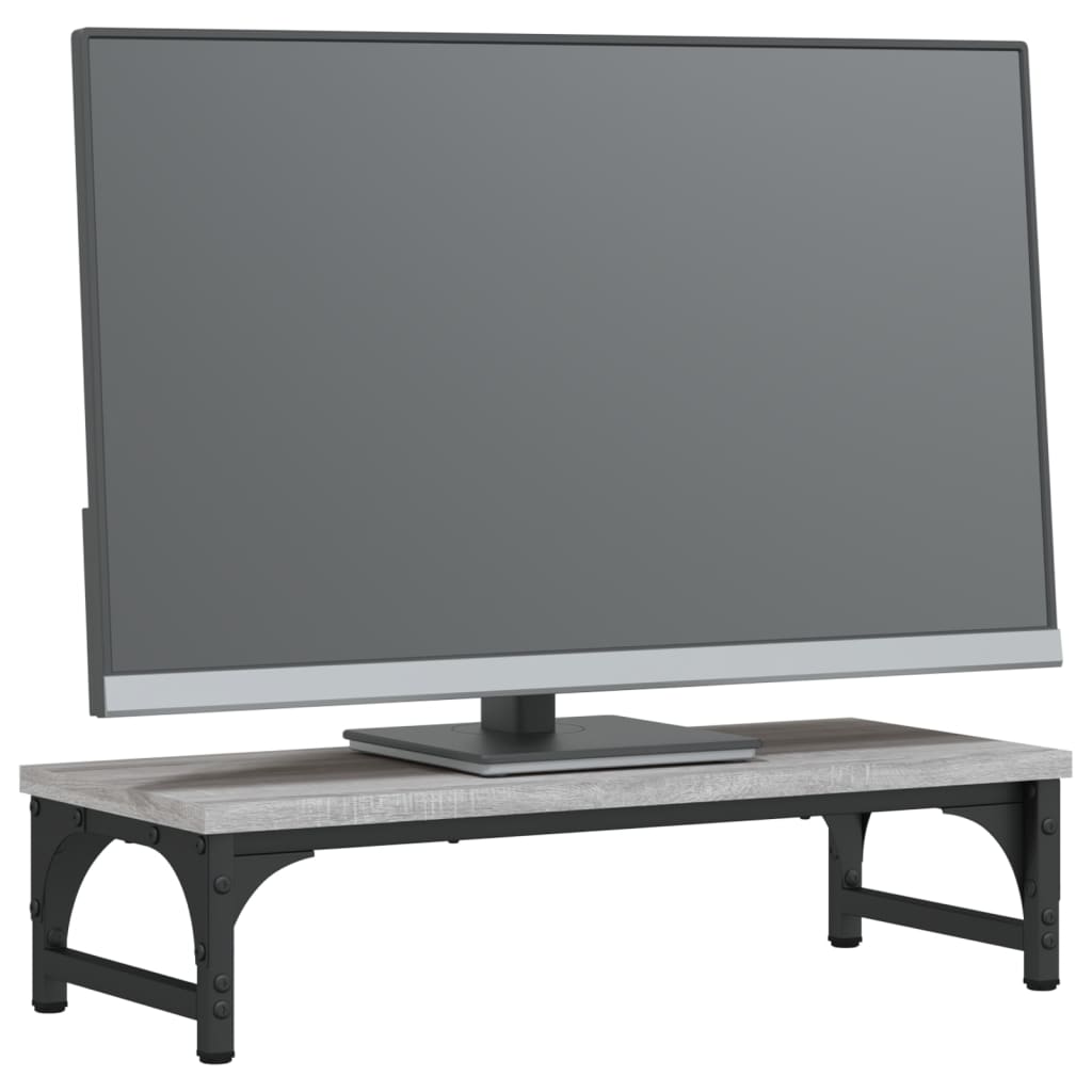 vidaXL Podstawka pod monitor, szary dąb sonoma, 55x23x14 cm