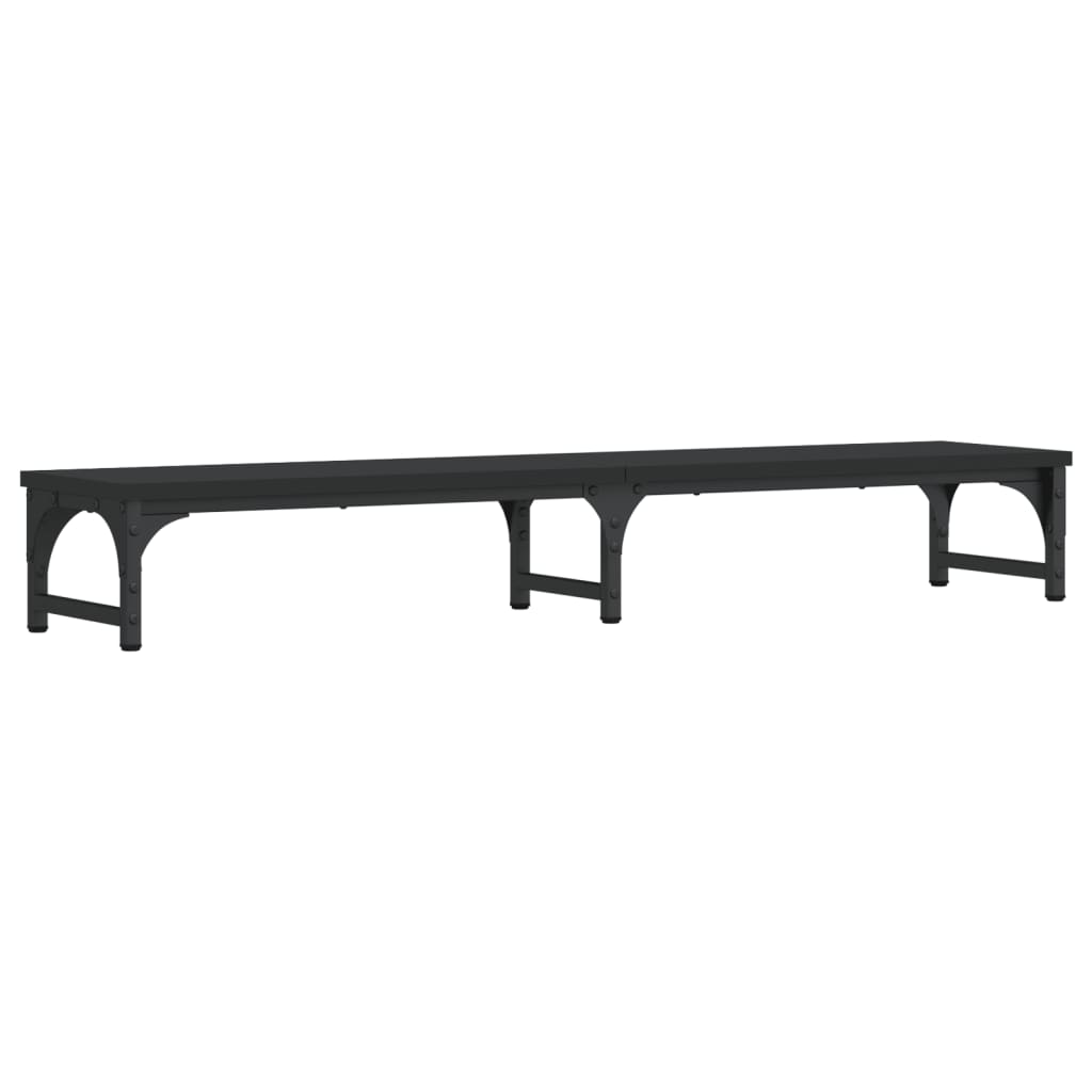 vidaXL Podstawka pod monitor, czarna, 105x23x15,5 cm