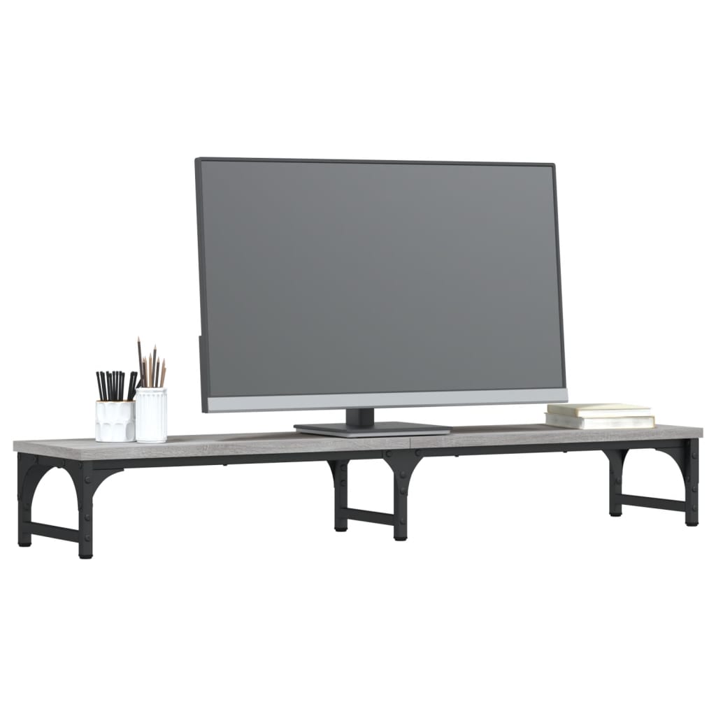 vidaXL Podstawka pod monitor, szary dąb sonoma, 105x23x15,5 cm