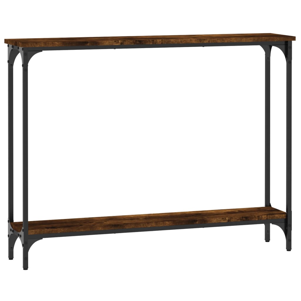 vidaXL Stolik konsolowy, przydymiony dąb, 100x22,5x75 cm