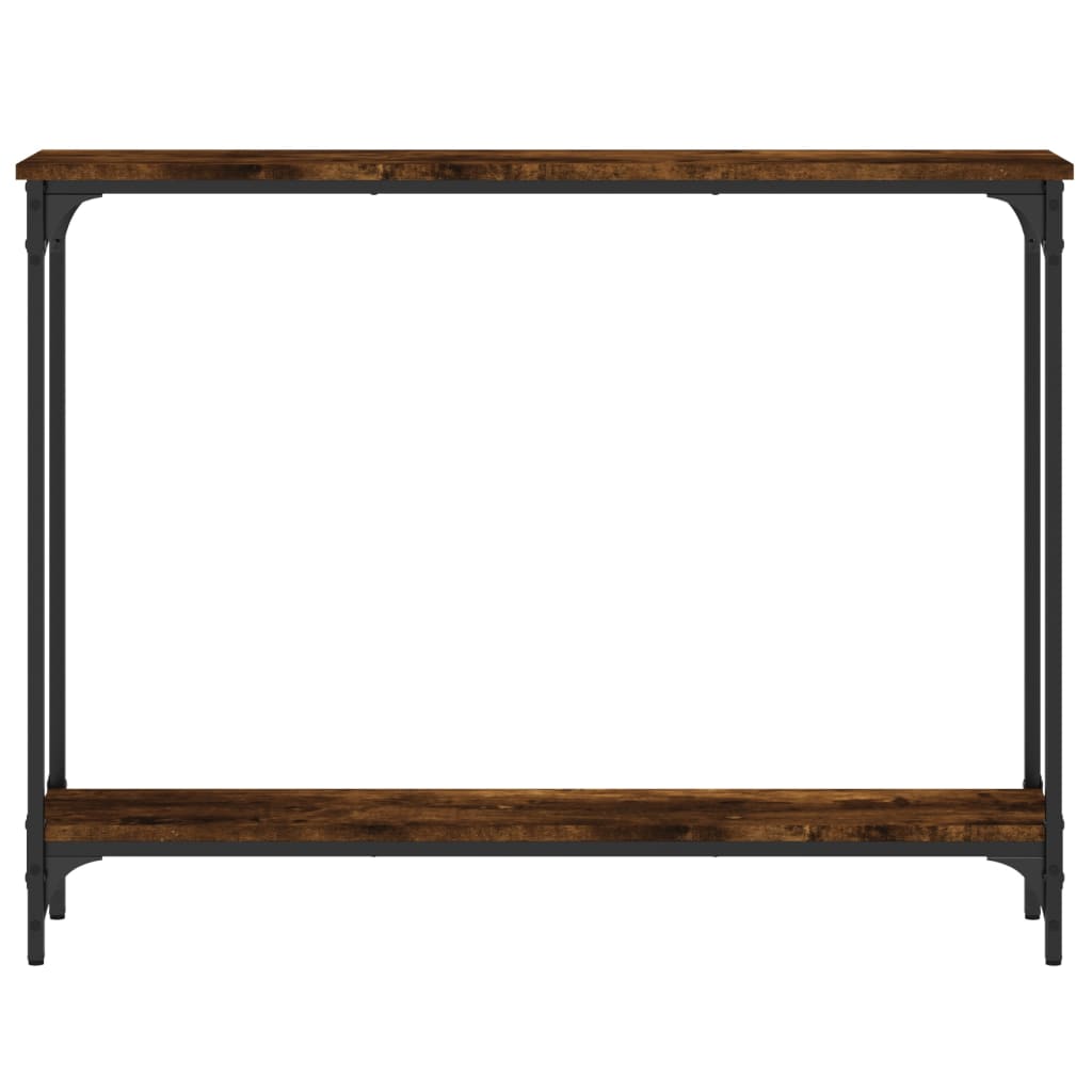 vidaXL Stolik konsolowy, przydymiony dąb, 100x22,5x75 cm
