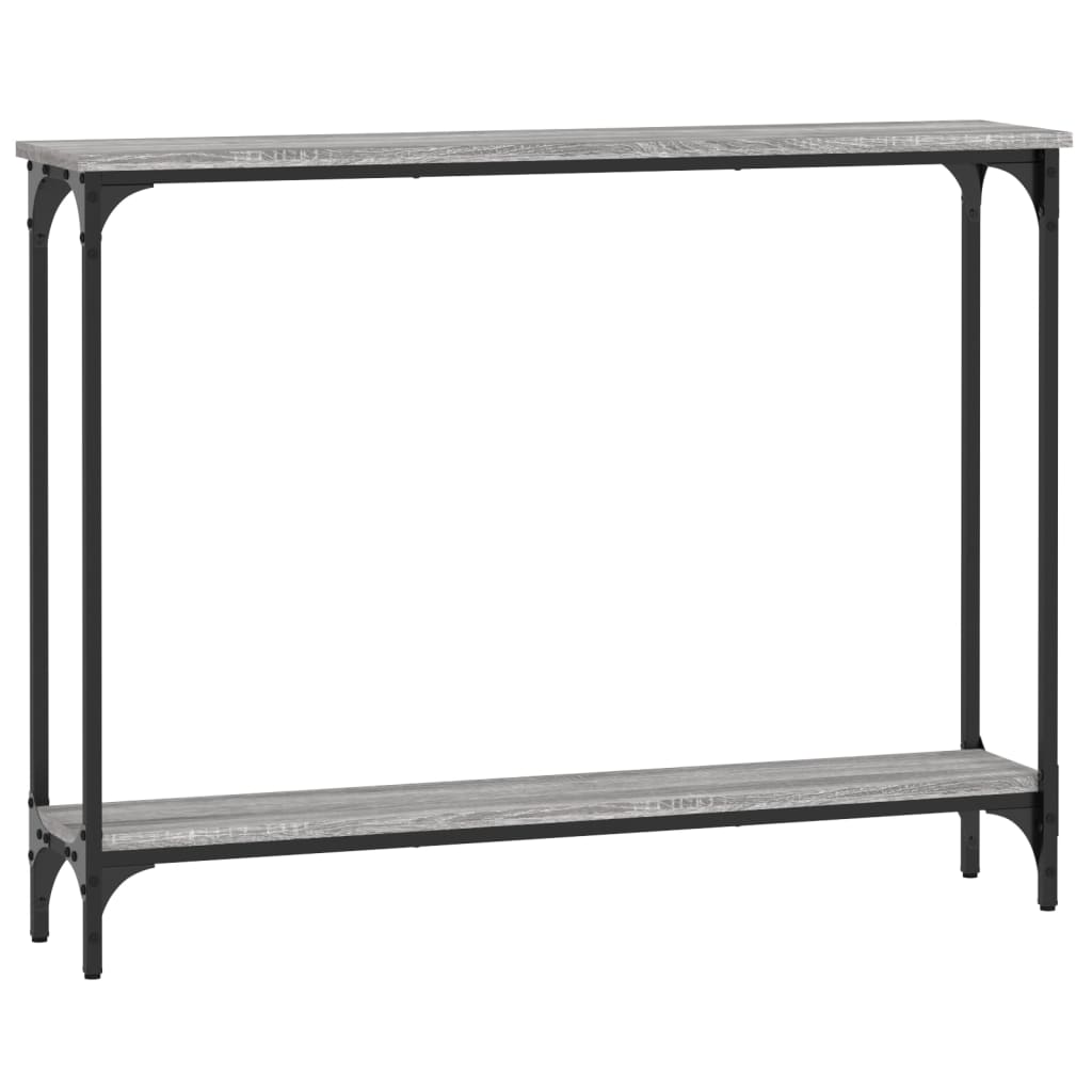 vidaXL Stolik konsolowy, szary dąb sonoma, 100x22,5x75 cm