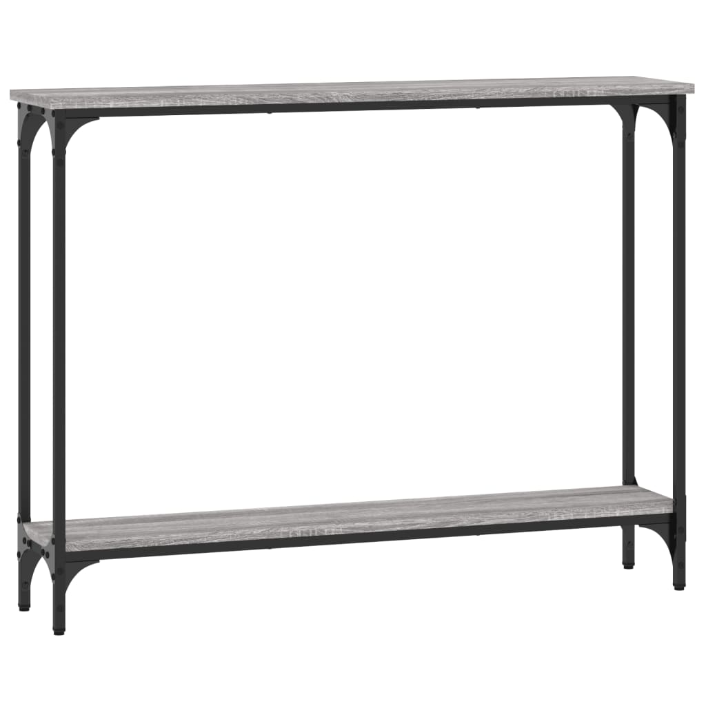 vidaXL Stolik konsolowy, szary dąb sonoma, 100x22,5x75 cm