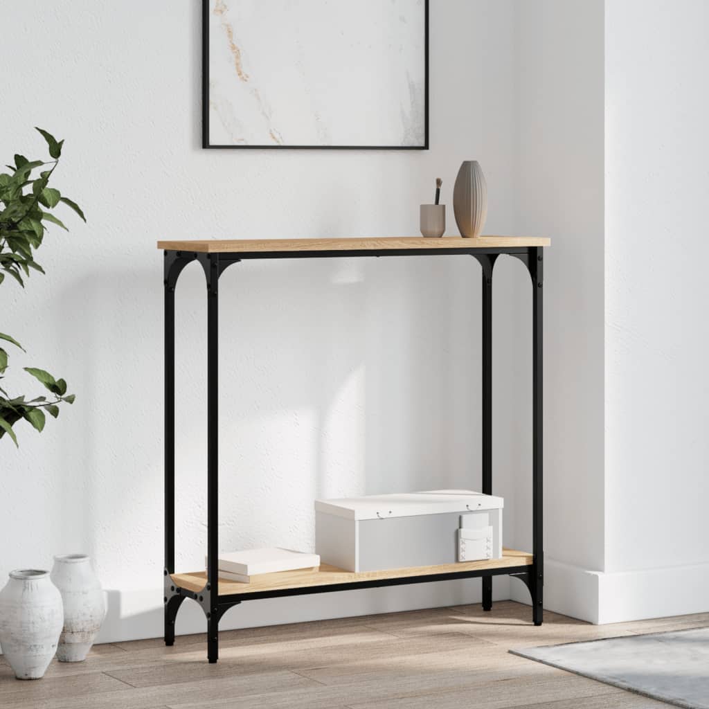 vidaXL Stolik konsolowy Sonoma Oak 75x22,5x75 cm Drewno konstrukcyjne