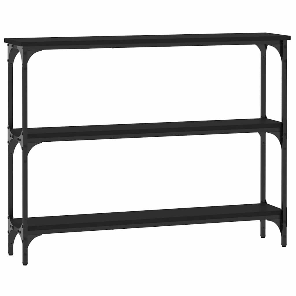 vidaXL Stolik konsolowy, czarny, 100x22,5x75 cm