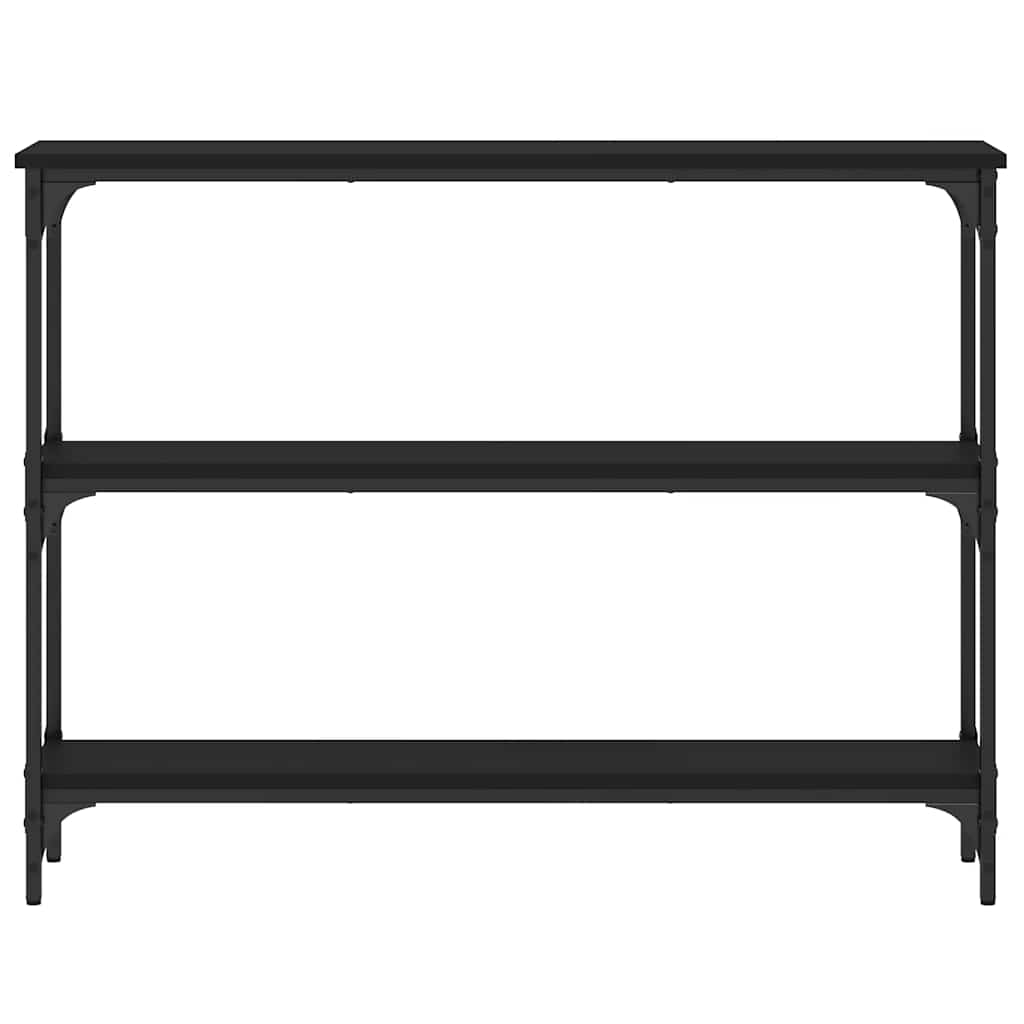 vidaXL Stolik konsolowy, czarny, 100x22,5x75 cm