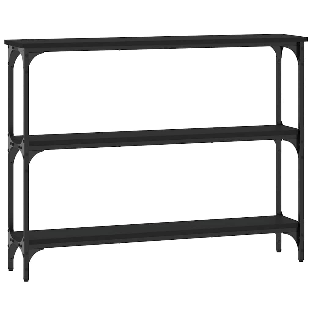 vidaXL Stolik konsolowy, czarny, 100x22,5x75 cm