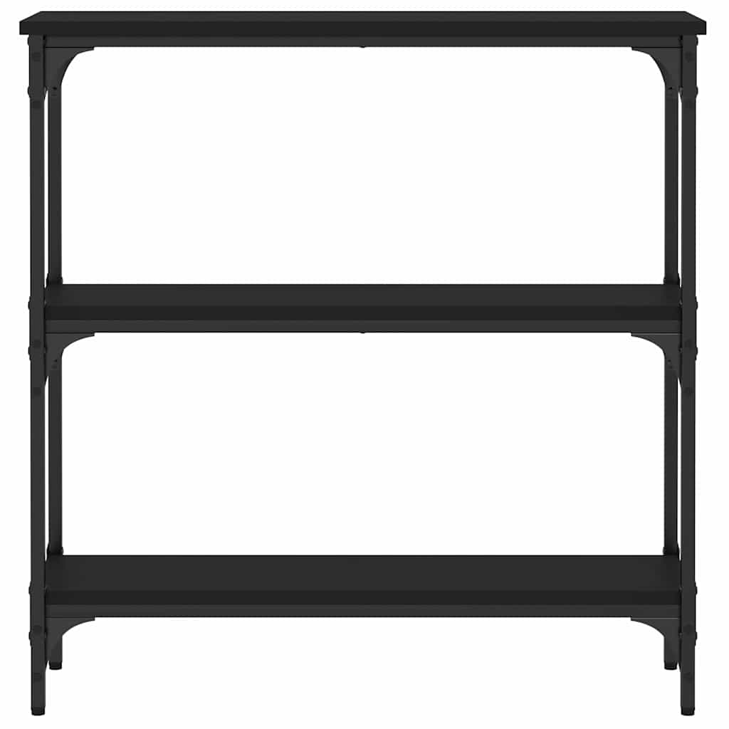 vidaXL Stolik konsolowy, czarny, 75x22,5x75 cm