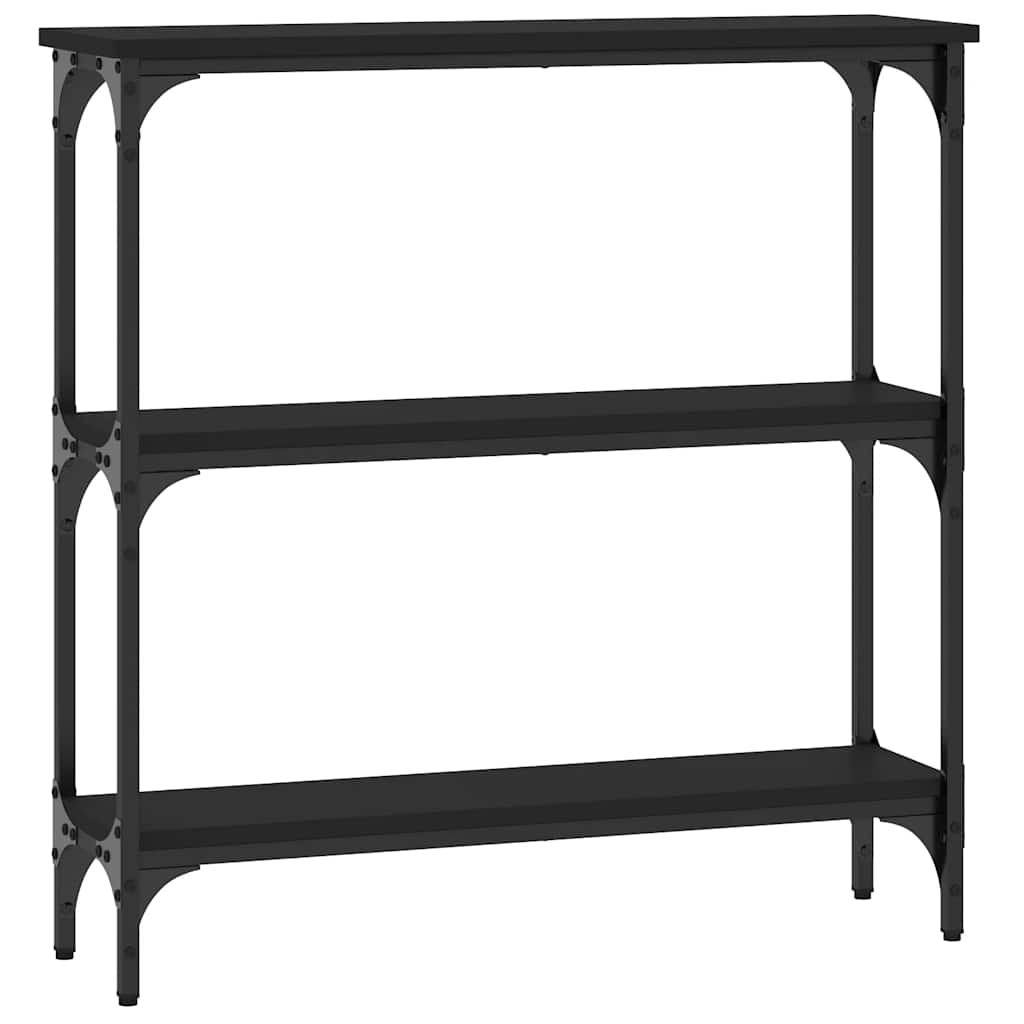 vidaXL Stolik konsolowy, czarny, 75x22,5x75 cm