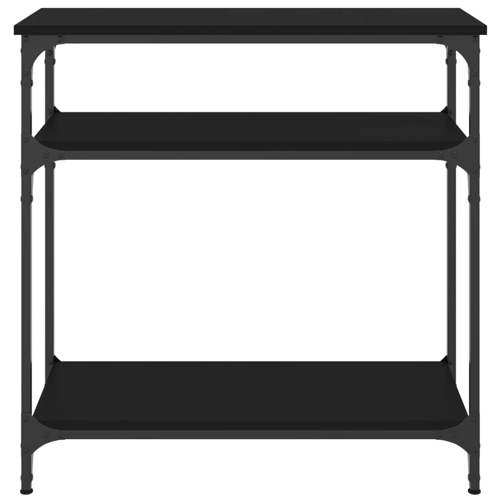 vidaXL Stolik konsolowy, czarny, 75x29x75 cm, materiał drewnopochodny