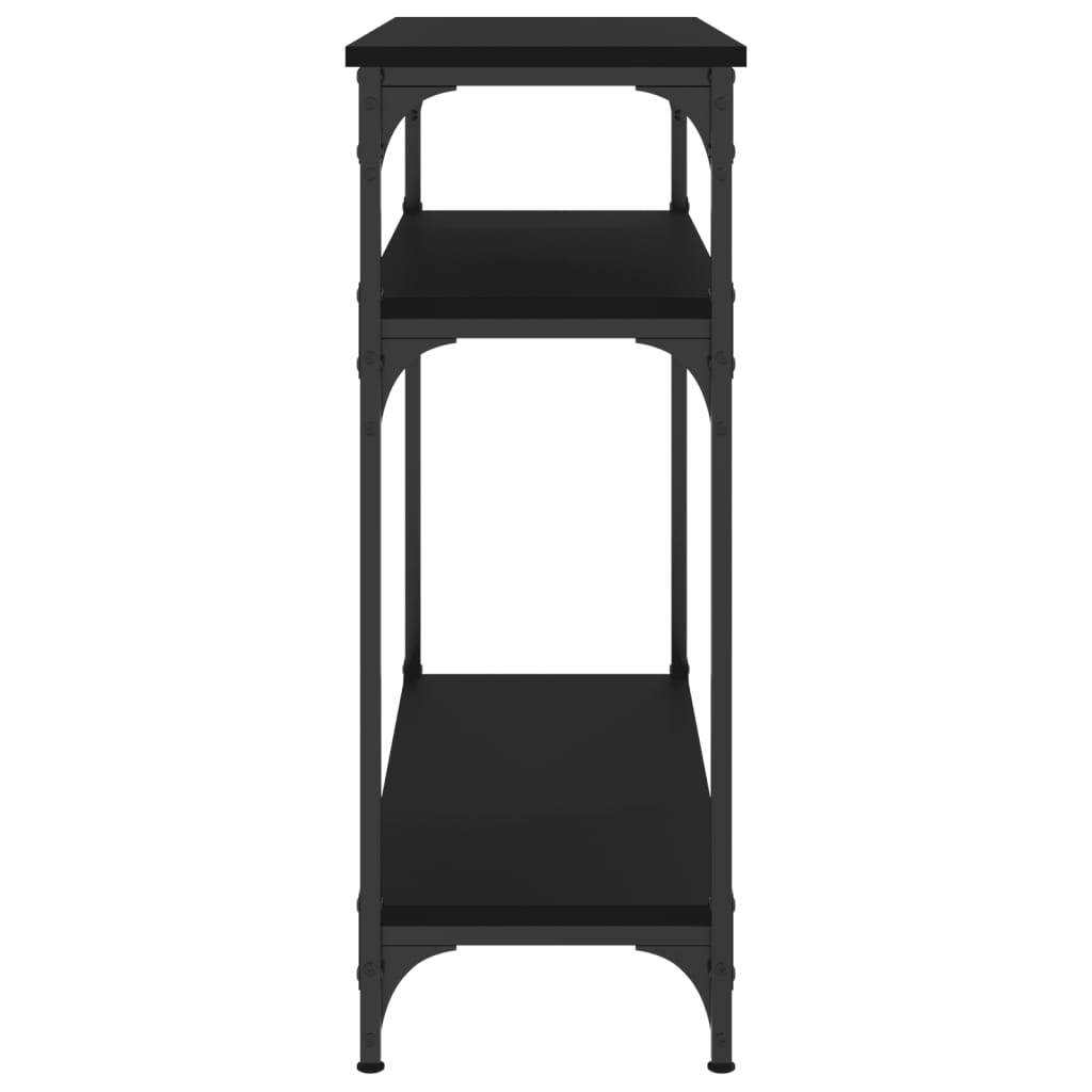 vidaXL Stolik konsolowy, czarny, 75x29x75 cm, materiał drewnopochodny