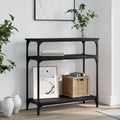 vidaXL Stolik konsolowy, czarny, 75x29x75 cm, materiał drewnopochodny
