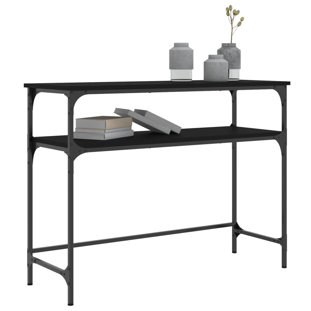 vidaXL Stolik konsolowy, czarny, 100x35,5x75 cm