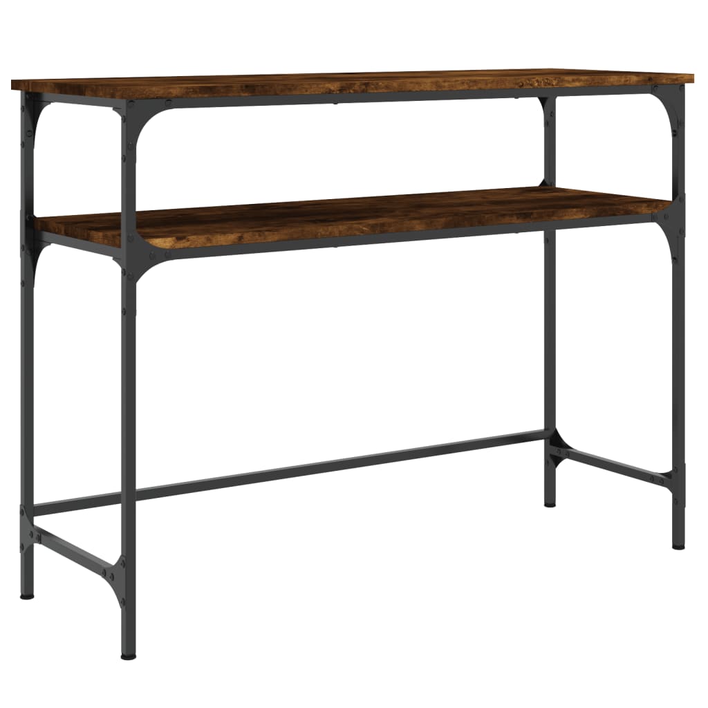 vidaXL Stolik konsolowy, przydymiony dąb, 100x35,5x75 cm