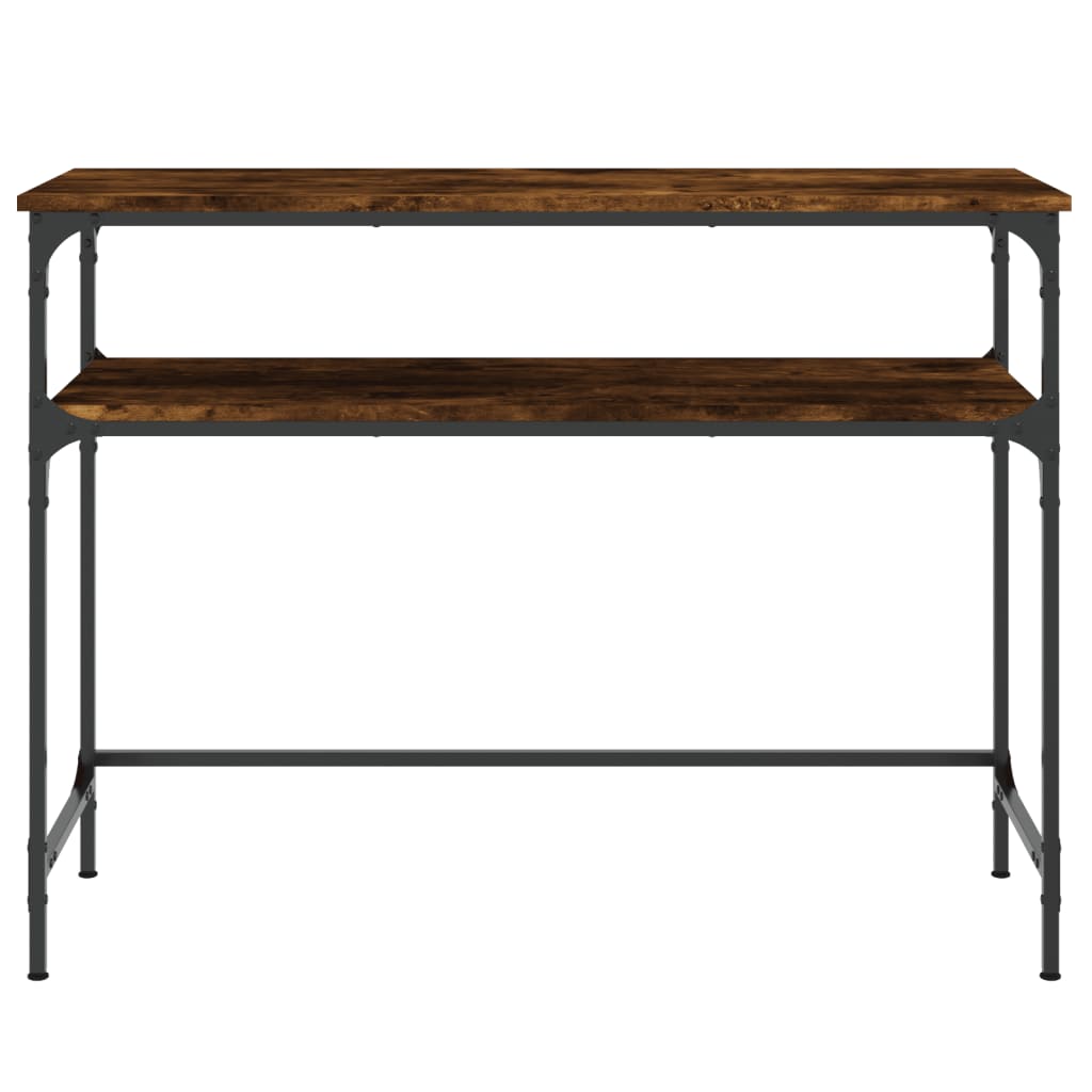 vidaXL Stolik konsolowy, przydymiony dąb, 100x35,5x75 cm