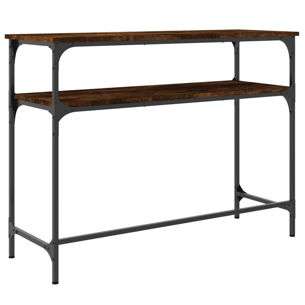 vidaXL Stolik konsolowy, przydymiony dąb, 100x35,5x75 cm