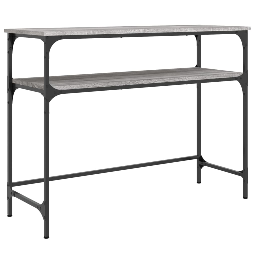 vidaXL Stolik konsolowy, szary dąb sonoma, 100x35,5x75 cm