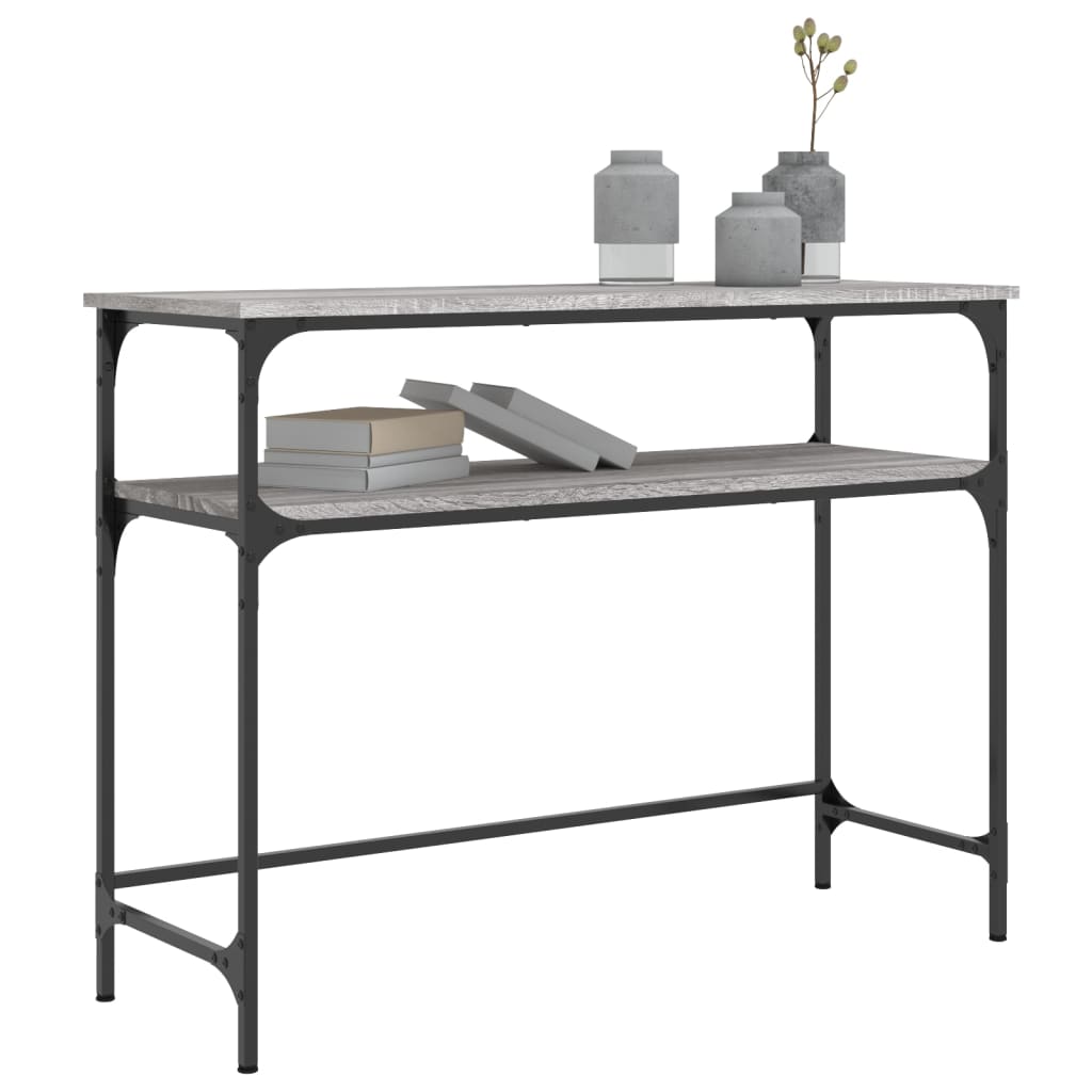vidaXL Stolik konsolowy, szary dąb sonoma, 100x35,5x75 cm