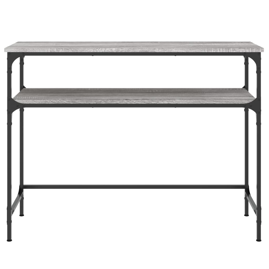 vidaXL Stolik konsolowy, szary dąb sonoma, 100x35,5x75 cm