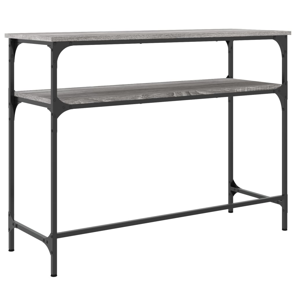 vidaXL Stolik konsolowy, szary dąb sonoma, 100x35,5x75 cm