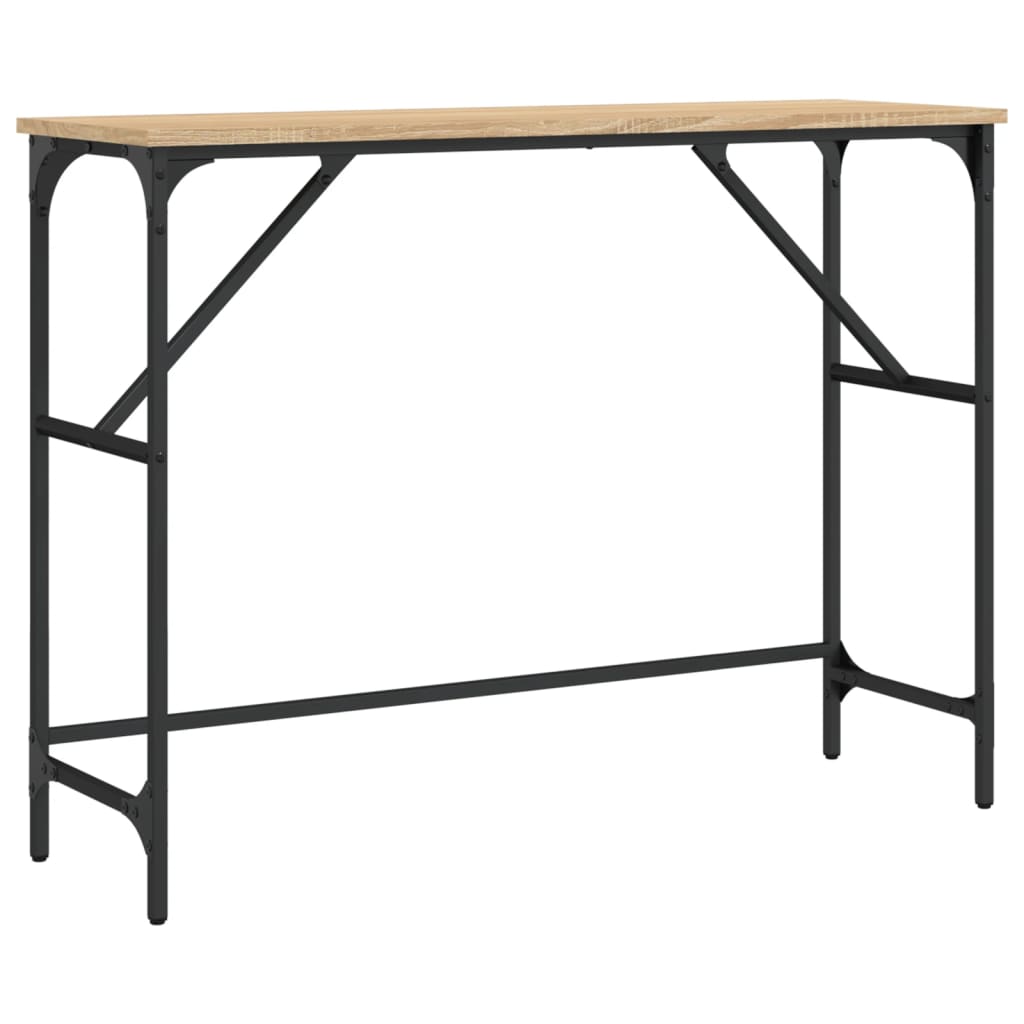 vidaXL Stolik konsolowy, dąb sonoma, 100x32x75 cm