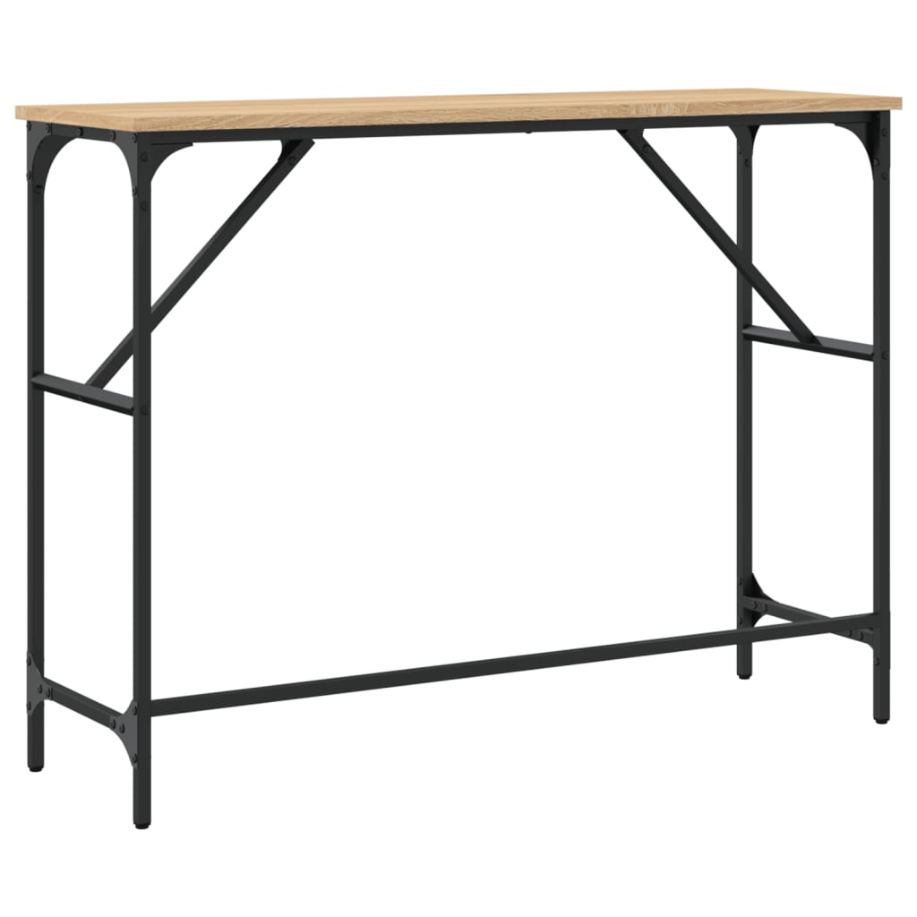 vidaXL Stolik konsolowy, dąb sonoma, 100x32x75 cm