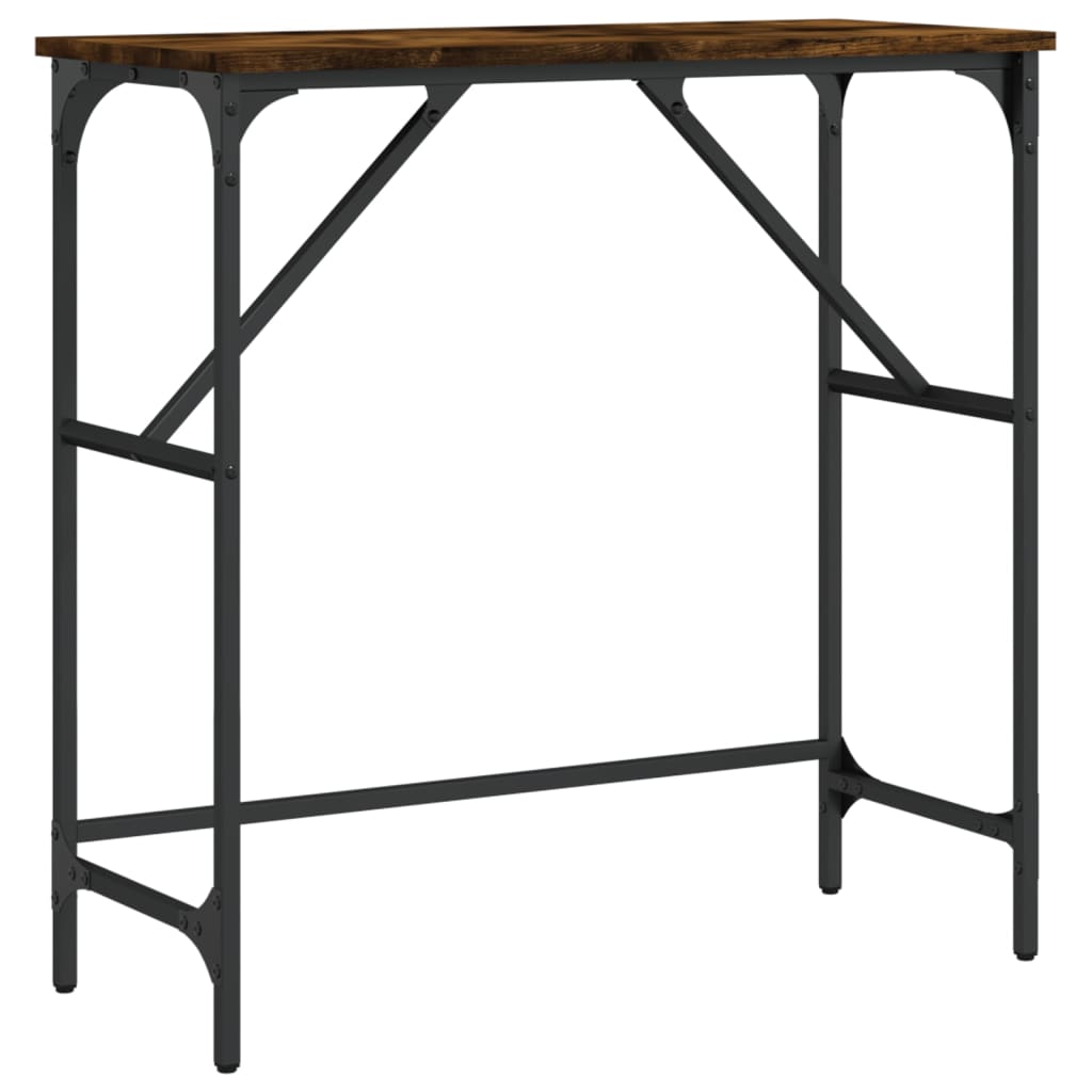 vidaXL Stolik konsolowy, przydymiony dąb, 75x32x75 cm