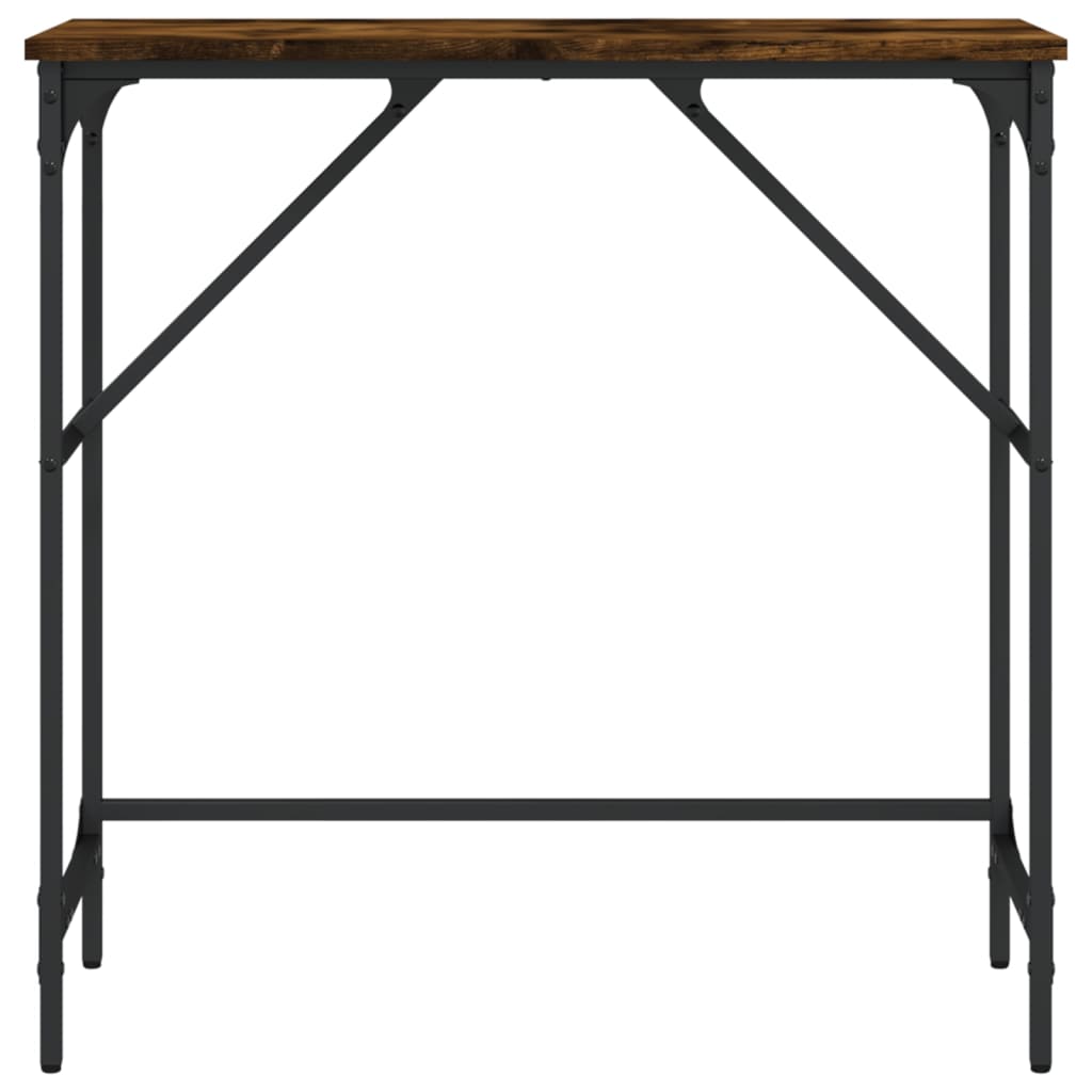 vidaXL Stolik konsolowy, przydymiony dąb, 75x32x75 cm